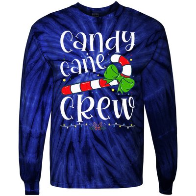 Candy Cane Crew Funny Christmas Candy Lover Xmas Tie-Dye Long Sleeve Shirt