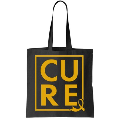 CURE Childhood Cancer Awareness Yellow Gold Ribbon Bag