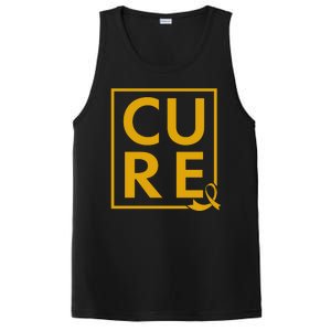 CURE Childhood Cancer Awareness Yellow Gold Ribbon PosiCharge Competitor Tank