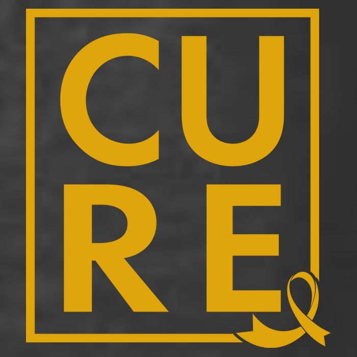 CURE Childhood Cancer Awareness Yellow Gold Ribbon Kids T-Shirt