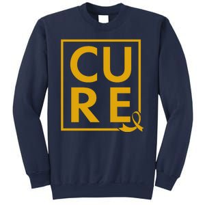 CURE Childhood Cancer Awareness Yellow Gold Ribbon Sweatshirt