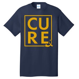 CURE Childhood Cancer Awareness Yellow Gold Ribbon Tall T-Shirt