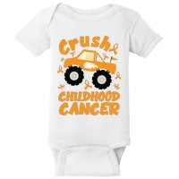 Crush Childhood Cancer Awareness Monster Truck & Gold Ribbon Baby Bodysuit