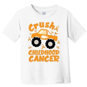 Crush Childhood Cancer Awareness Monster Truck & Gold Ribbon Toddler T-Shirt