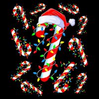 Christmas Candy Cane Santa Lights Visor