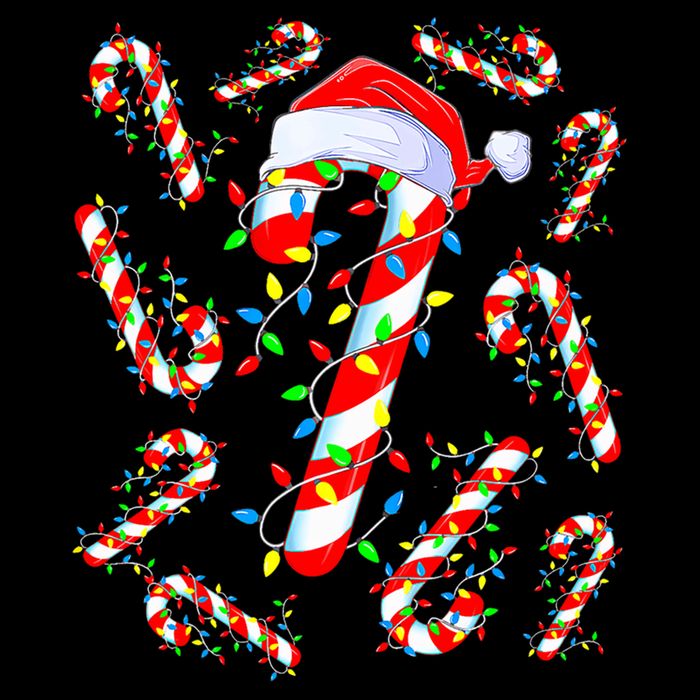 Christmas Candy Cane Santa Lights Visor
