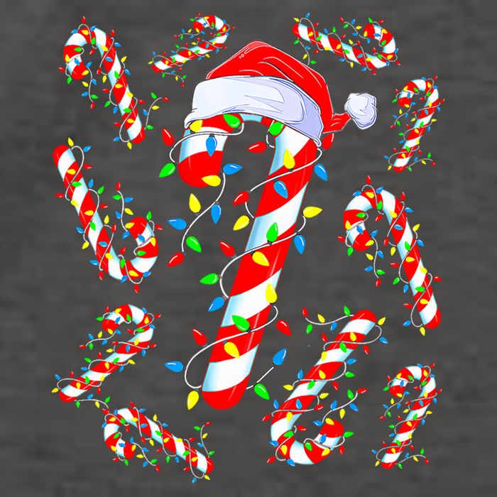 Christmas Candy Cane Santa Lights Vector Backpack