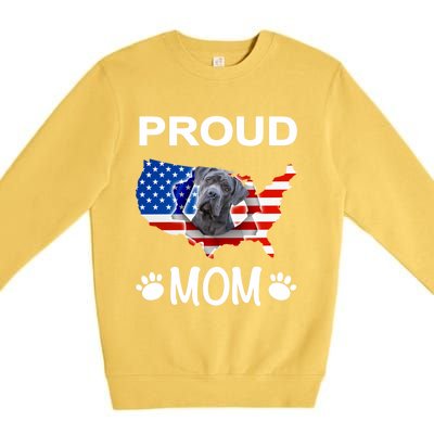 Cane Corso Cane Corso Dog Cane Corso Proud Patriot Mom Gift Premium Crewneck Sweatshirt