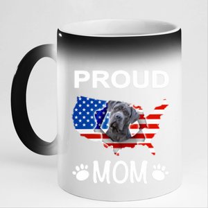 Cane Corso Cane Corso Dog Cane Corso Proud Patriot Mom Gift 11oz Black Color Changing Mug