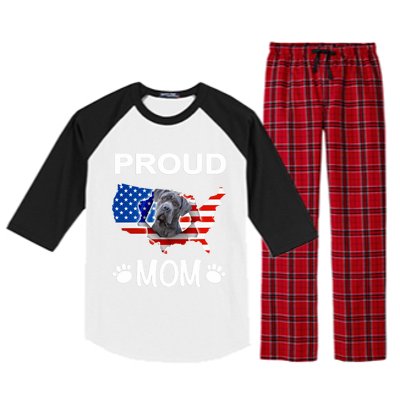 Cane Corso Cane Corso Dog Cane Corso Proud Patriot Mom Gift Raglan Sleeve Pajama Set