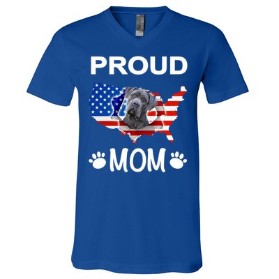 Cane Corso Cane Corso Dog Cane Corso Proud Patriot Mom Gift V-Neck T-Shirt