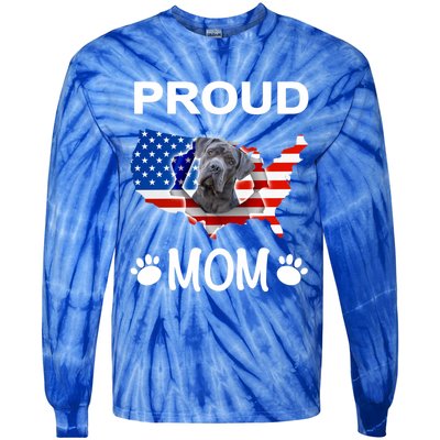 Cane Corso Cane Corso Dog Cane Corso Proud Patriot Mom Gift Tie-Dye Long Sleeve Shirt