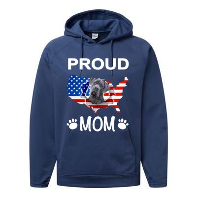 Cane Corso Cane Corso Dog Cane Corso Proud Patriot Mom Gift Performance Fleece Hoodie