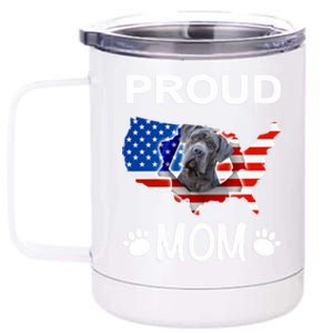 Cane Corso Cane Corso Dog Cane Corso Proud Patriot Mom Gift 12 oz Stainless Steel Tumbler Cup