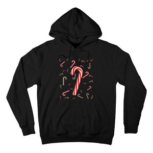 Christmas Candy Cane Santa Hat Xmas Holiday Hoodie