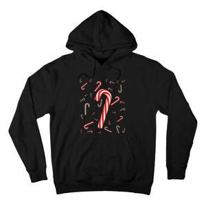 Christmas Candy Cane Santa Hat Xmas Holiday Tall Hoodie