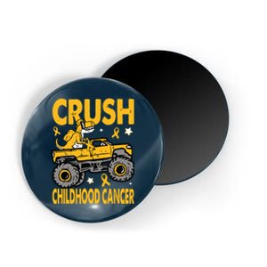 Crush Childhood Cancer Awareness Monster Truck Dinosaur Magnet