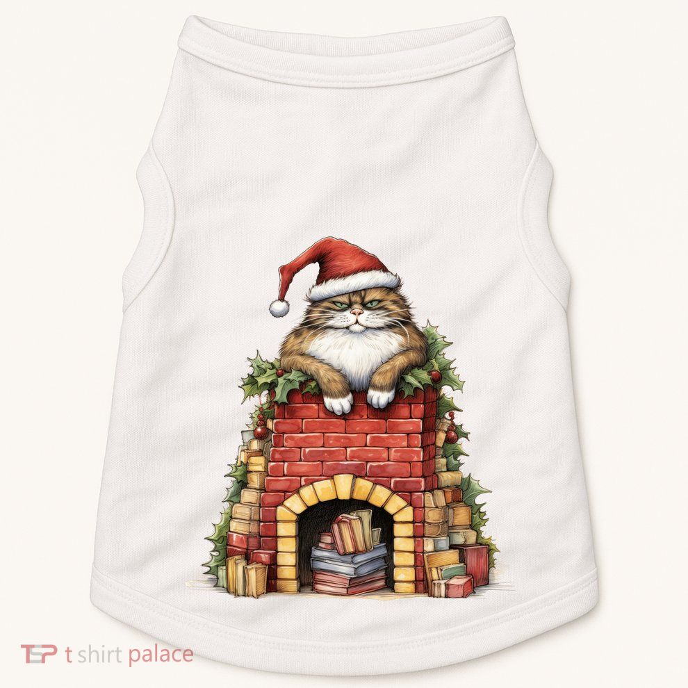 Christmas Cat Chimney Books Doggie Tank