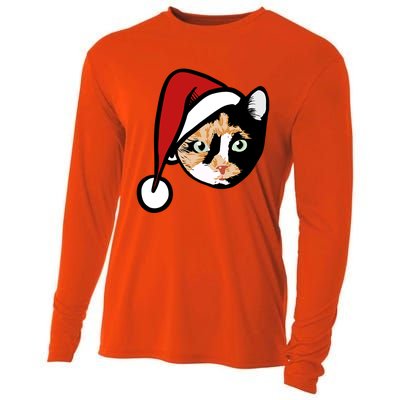 Calico Cat Christmas Gift Cooling Performance Long Sleeve Crew