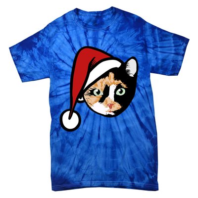 Calico Cat Christmas Gift Tie-Dye T-Shirt