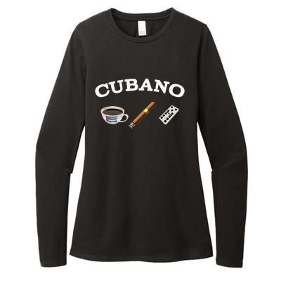 Cuban Cigar Cohiba Domino Coffee Havana Souvenir Womens CVC Long Sleeve Shirt