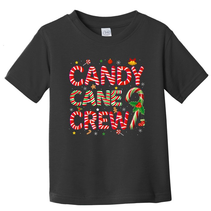 Candy Cane Crew Funny Christmas Candy Lover Xmas Pajamas  Toddler T-Shirt