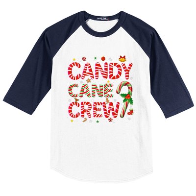 Candy Cane Crew Funny Christmas Candy Lover Xmas Pajamas  Baseball Sleeve Shirt