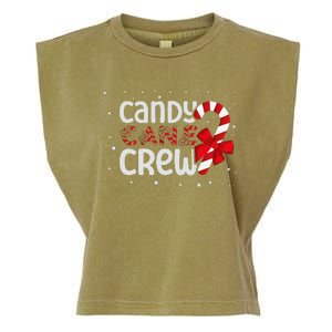 Candy Cane Crew Holly Merry Christmas Happy Xmas Holidays Garment-Dyed Women's Muscle Tee