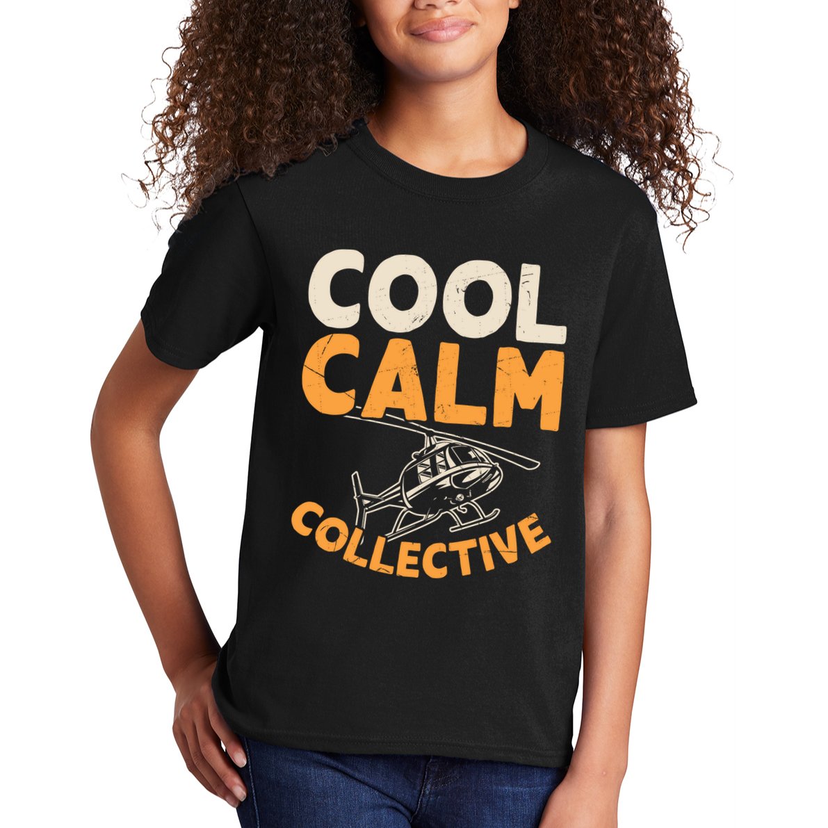 Cool Calm Collective Chopper Pilot Kids T-Shirt