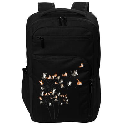 Cat Cute Cat Shirts Cute Dandelion Flower Impact Tech Backpack