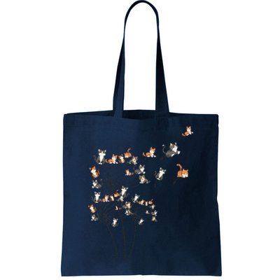 Cat Cute Cat Shirts Cute Dandelion Flower Tote Bag