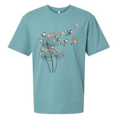 Cat Cute Cat Shirts Cute Dandelion Flower Sueded Cloud Jersey T-Shirt