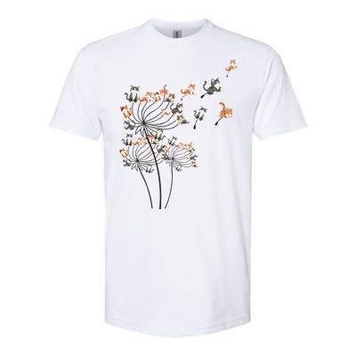 Cat Cute Cat Shirts Cute Dandelion Flower Softstyle® CVC T-Shirt