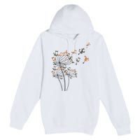 Cat Cute Cat Shirts Cute Dandelion Flower Premium Pullover Hoodie