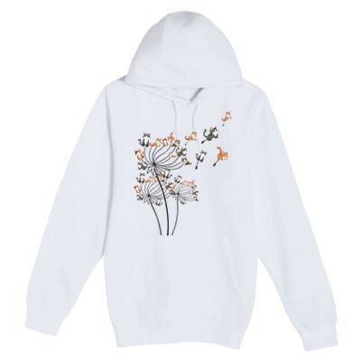 Cat Cute Cat Shirts Cute Dandelion Flower Premium Pullover Hoodie