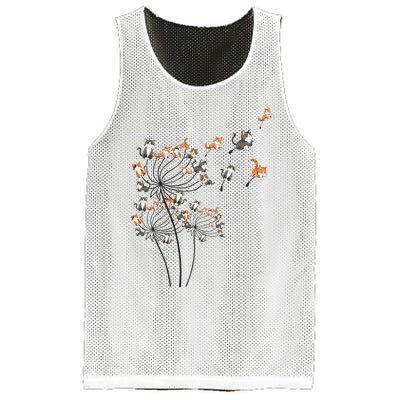 Cat Cute Cat Shirts Cute Dandelion Flower Mesh Reversible Basketball Jersey Tank