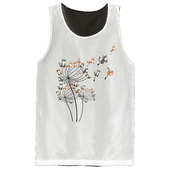 Cat Cute Cat Shirts Cute Dandelion Flower Mesh Reversible Basketball Jersey Tank