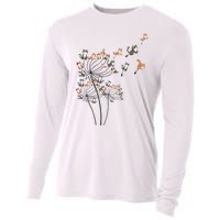 Cat Cute Cat Shirts Cute Dandelion Flower Cooling Performance Long Sleeve Crew