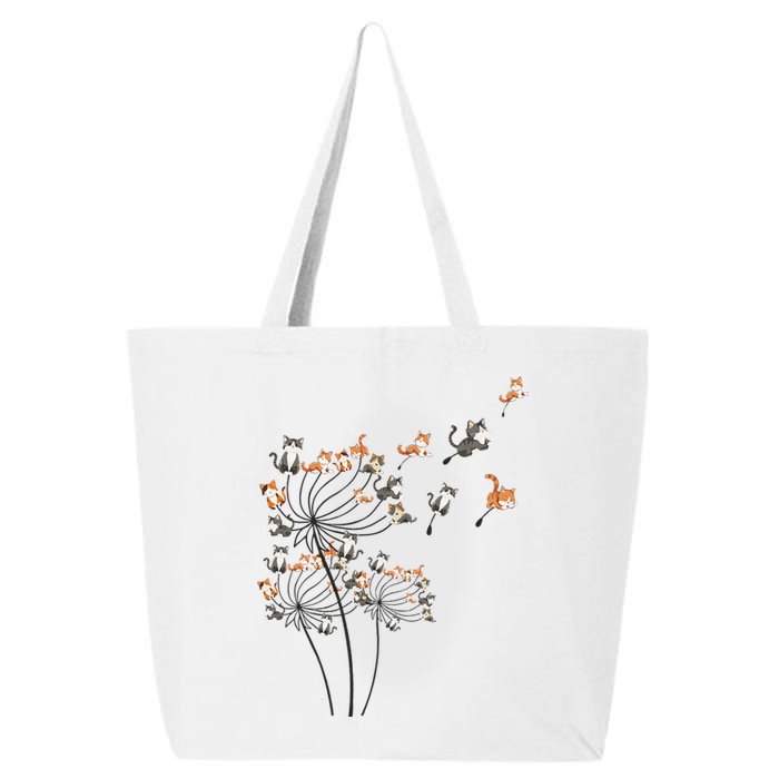 Cat Cute Cat Shirts Cute Dandelion Flower 25L Jumbo Tote