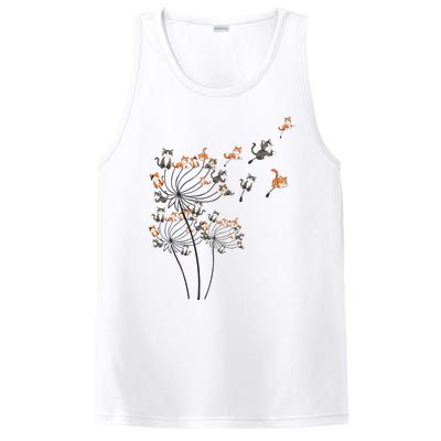 Cat Cute Cat Shirts Cute Dandelion Flower PosiCharge Competitor Tank