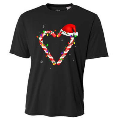 Candy Cane Crew Christmas Lights Family Matching Xmas Cooling Performance Crew T-Shirt