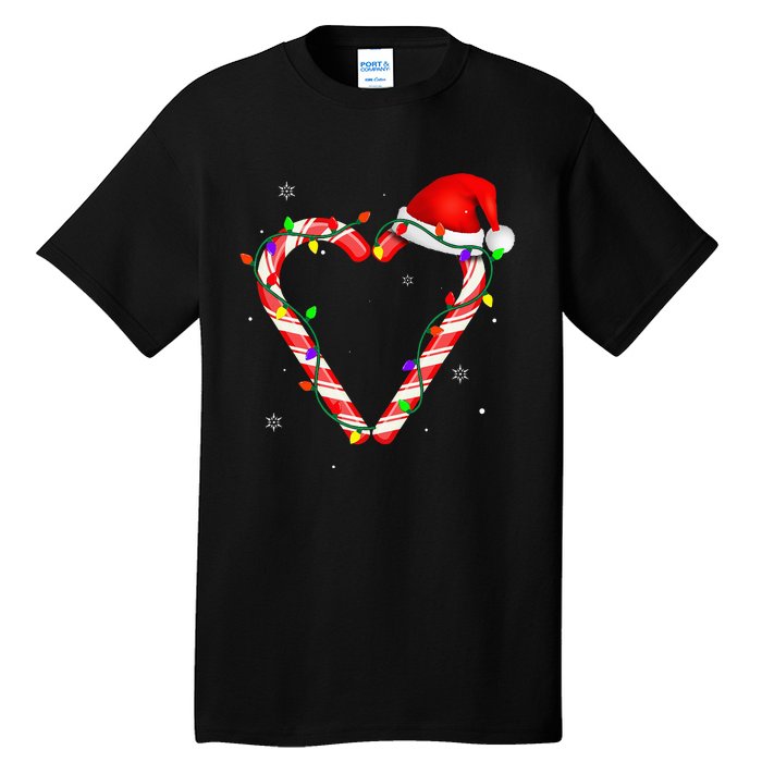 Candy Cane Crew Christmas Lights Family Matching Xmas Tall T-Shirt