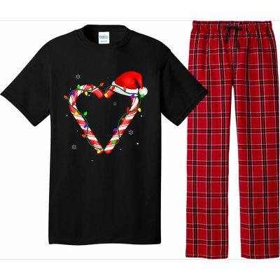 Candy Cane Crew Christmas Lights Family Matching Xmas Pajama Set