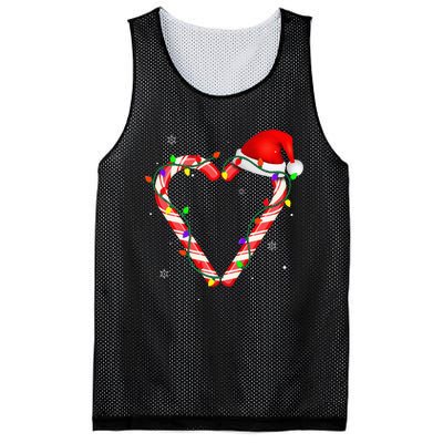 Candy Cane Crew Christmas Lights Family Matching Xmas Mesh Reversible Basketball Jersey Tank