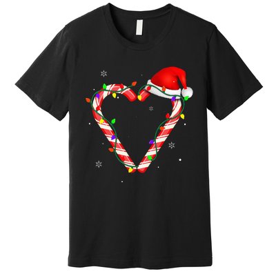 Candy Cane Crew Christmas Lights Family Matching Xmas Premium T-Shirt