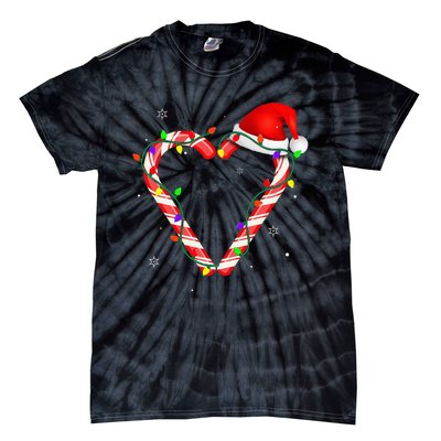 Candy Cane Crew Christmas Lights Family Matching Xmas Tie-Dye T-Shirt