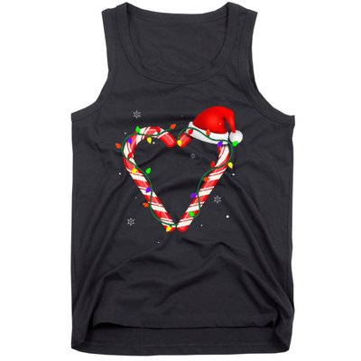 Candy Cane Crew Christmas Lights Family Matching Xmas Tank Top