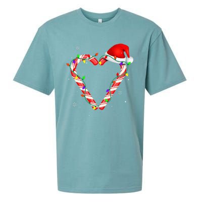 Candy Cane Crew Christmas Lights Family Matching Xmas Sueded Cloud Jersey T-Shirt