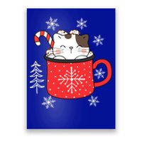 Coffee Cat Christmas Snowflakes Great Gift Poster