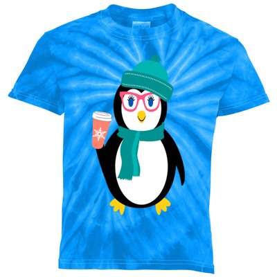 Cute Chillin Christmas Holiday Gift For Penguin Lovers Funny Gift Kids Tie-Dye T-Shirt